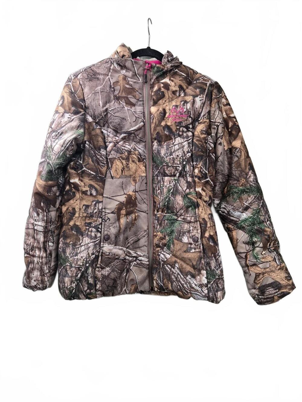 Realtree Camo Quilted Jacket with Hood, Size M